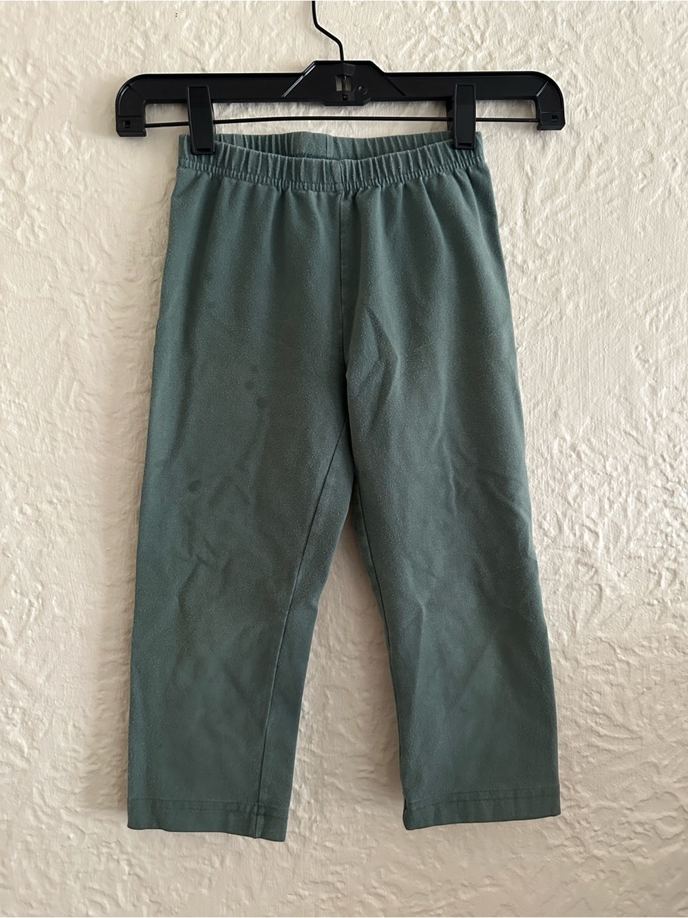 Hanna Andersson Slate Green Cropped Capri Leggings Kids Girls 8